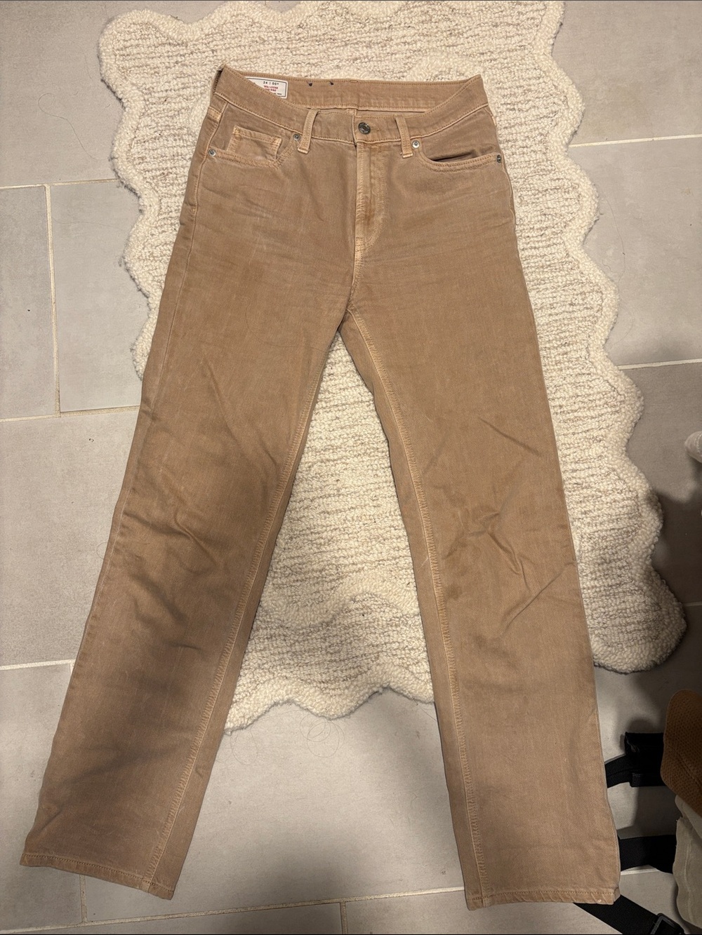GAP Low-Rise Pants in Light Brown Tan